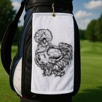 Silkie Chicken Golf Towel thumb 2