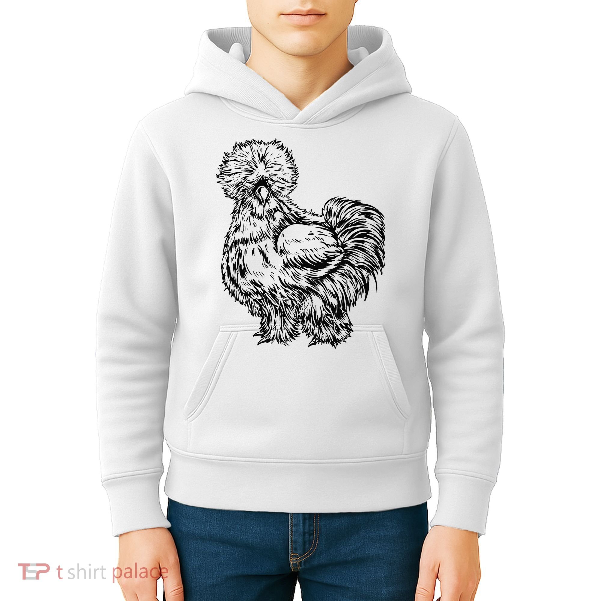 Silkie Chicken Kids Hoodie