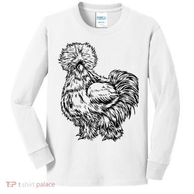 Silkie Chicken Kids Long Sleeve Shirt