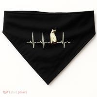 Siamese Cat Siamese Cat Heartbeat USA-Made Doggie Bandana thumb 0