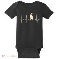 Siamese Cat Siamese Cat Heartbeat Baby Bodysuit thumb 0