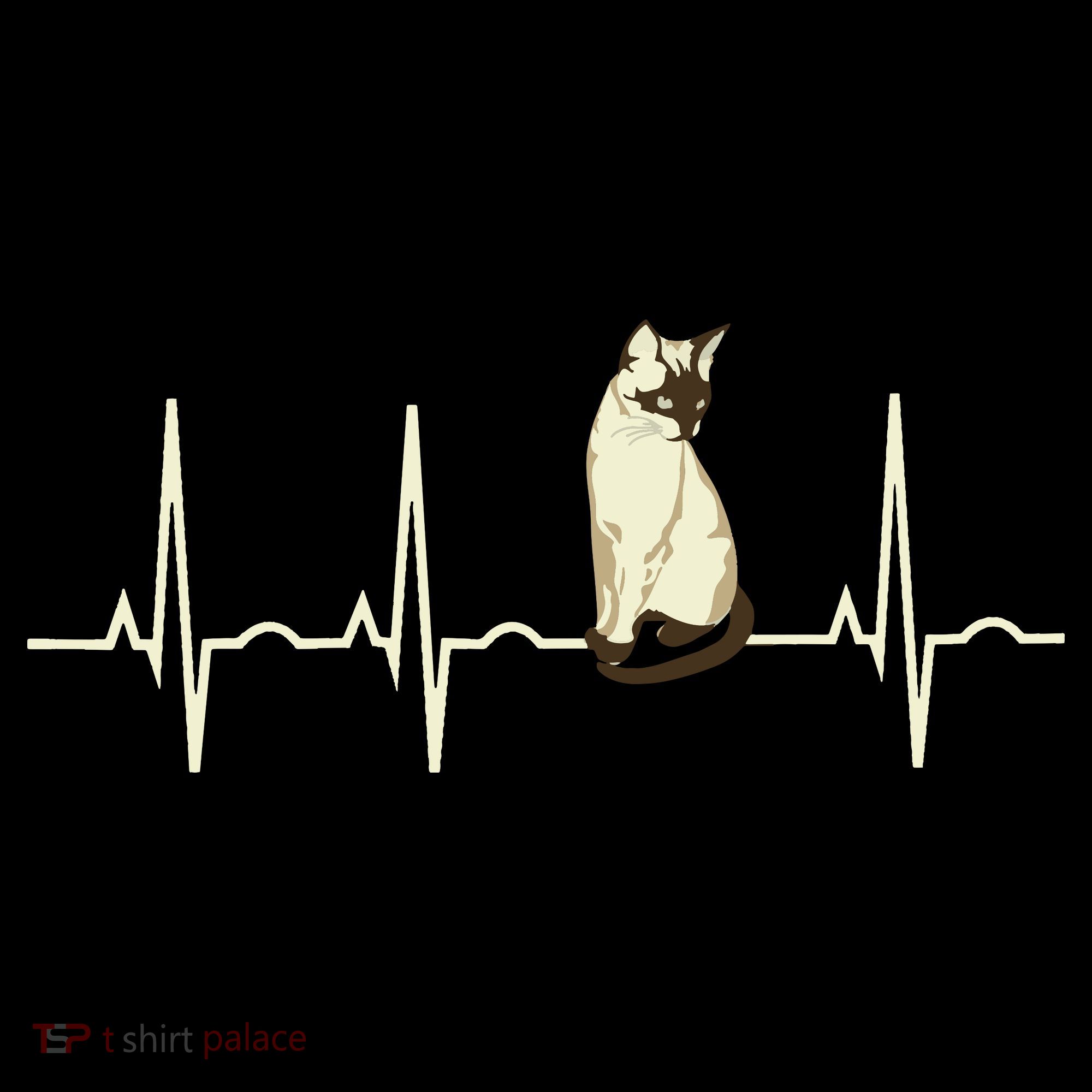 Siamese Cat Siamese Cat Heartbeat Baby Bodysuit