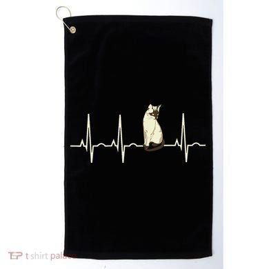 Siamese Cat Siamese Cat Heartbeat Golf Towel
