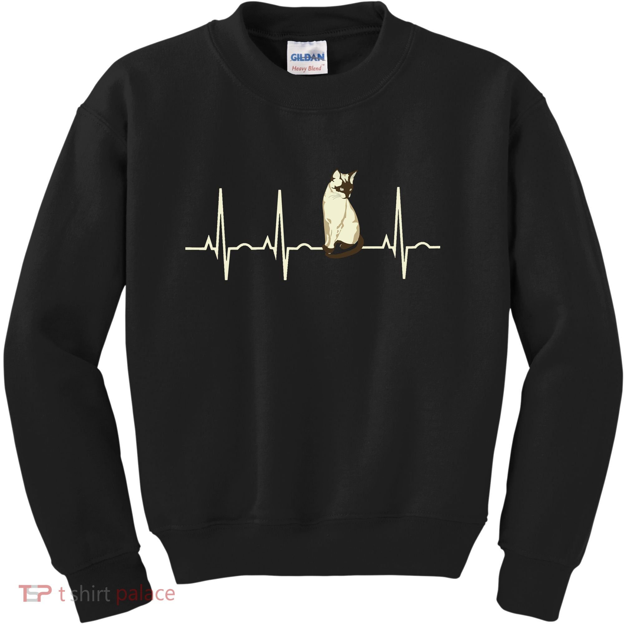 Siamese Cat Siamese Cat Heartbeat Kids Sweatshirt