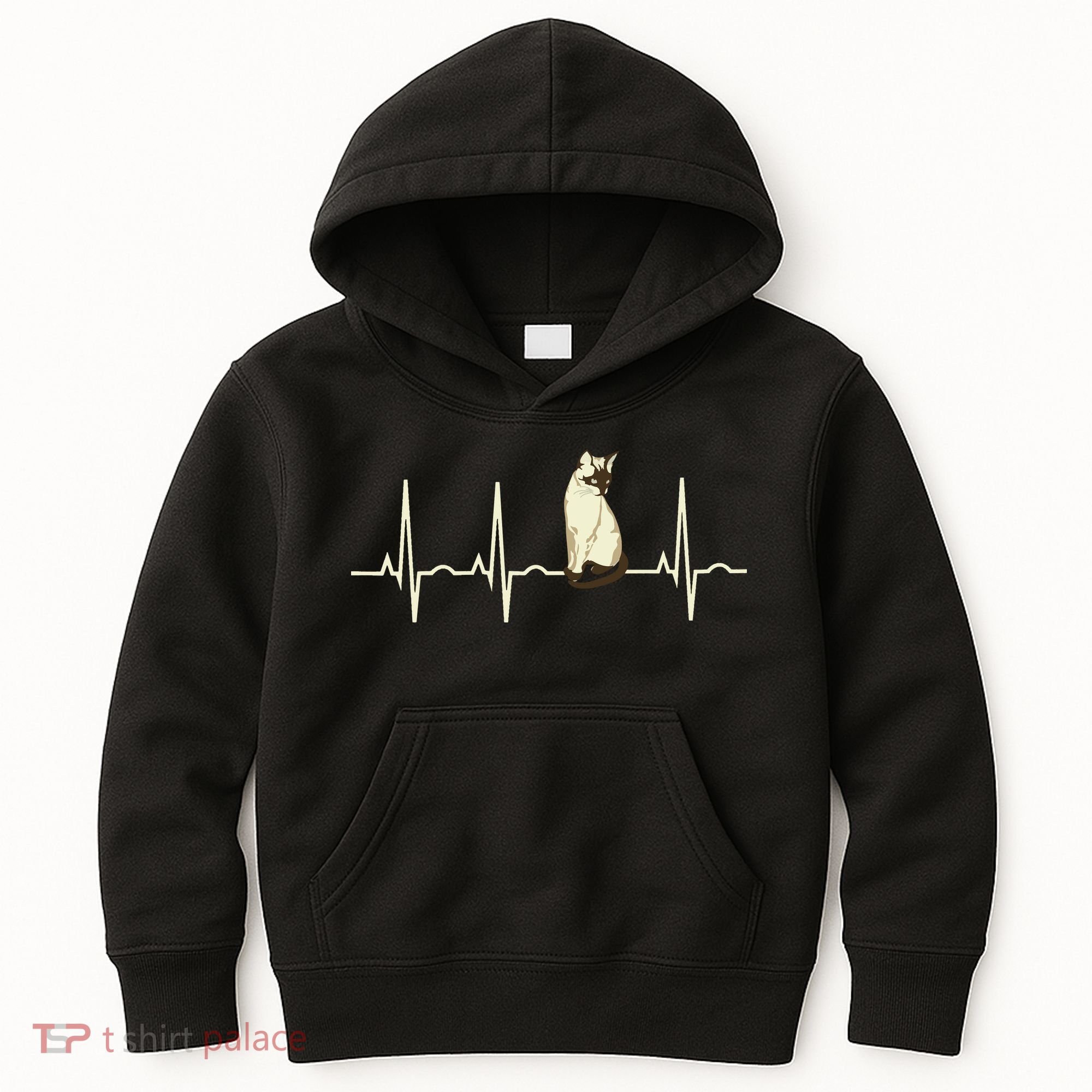 Siamese Cat Siamese Cat Heartbeat Kids Hoodie