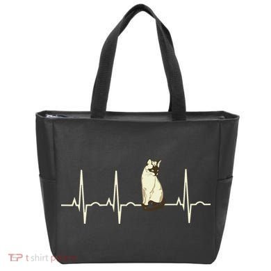 Siamese Cat Siamese Cat Heartbeat Tote Bag
