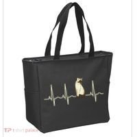 Siamese Cat Siamese Cat Heartbeat Tote Bag thumb 2