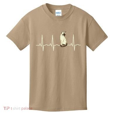 Siamese Cat Siamese Cat Heartbeat Kids T-Shirt