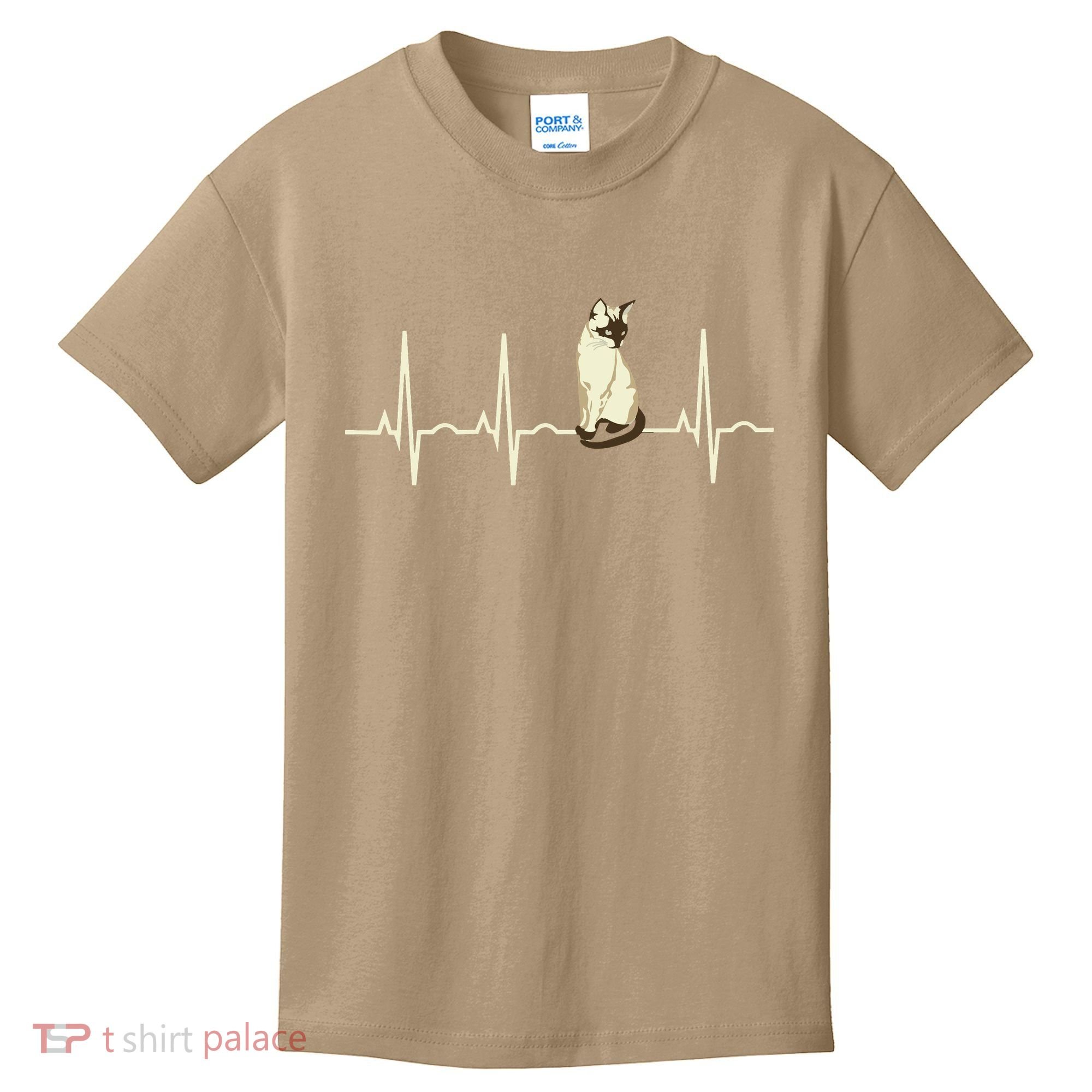 Siamese Cat Siamese Cat Heartbeat Kids T-Shirt