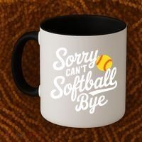 Sorry CanT Softball Bye Softball Mom Cute Gift Coffee Mug thumb 2