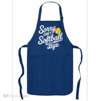Sorry CanT Softball Bye Softball Mom Cute Gift Apron thumb 0