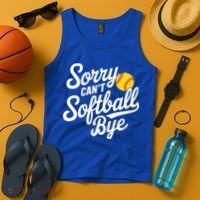 Sorry CanT Softball Bye Softball Mom Cute Gift Tank Top thumb 4
