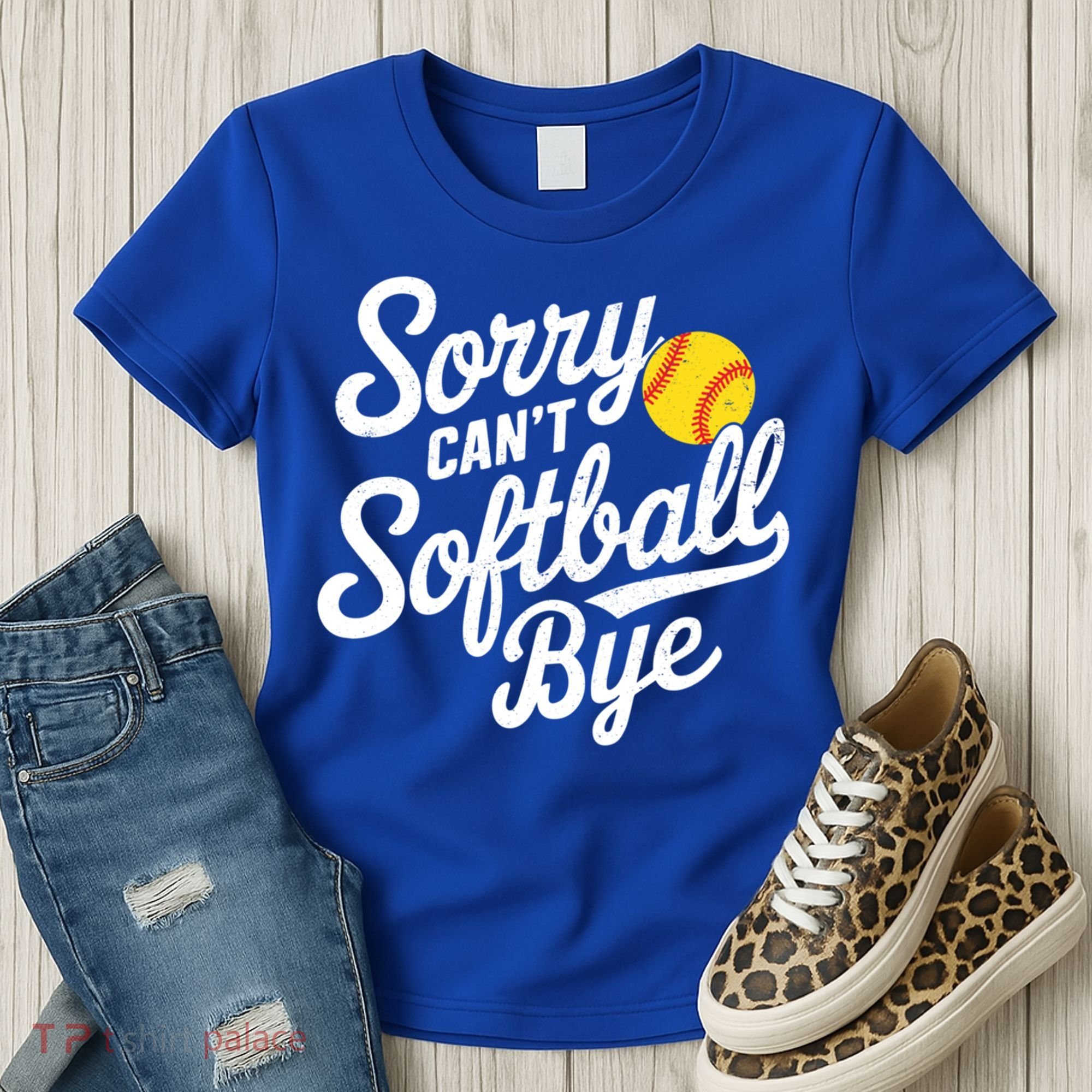Sorry CanT Softball Bye Softball Mom Cute Gift Women's T-Shirt
