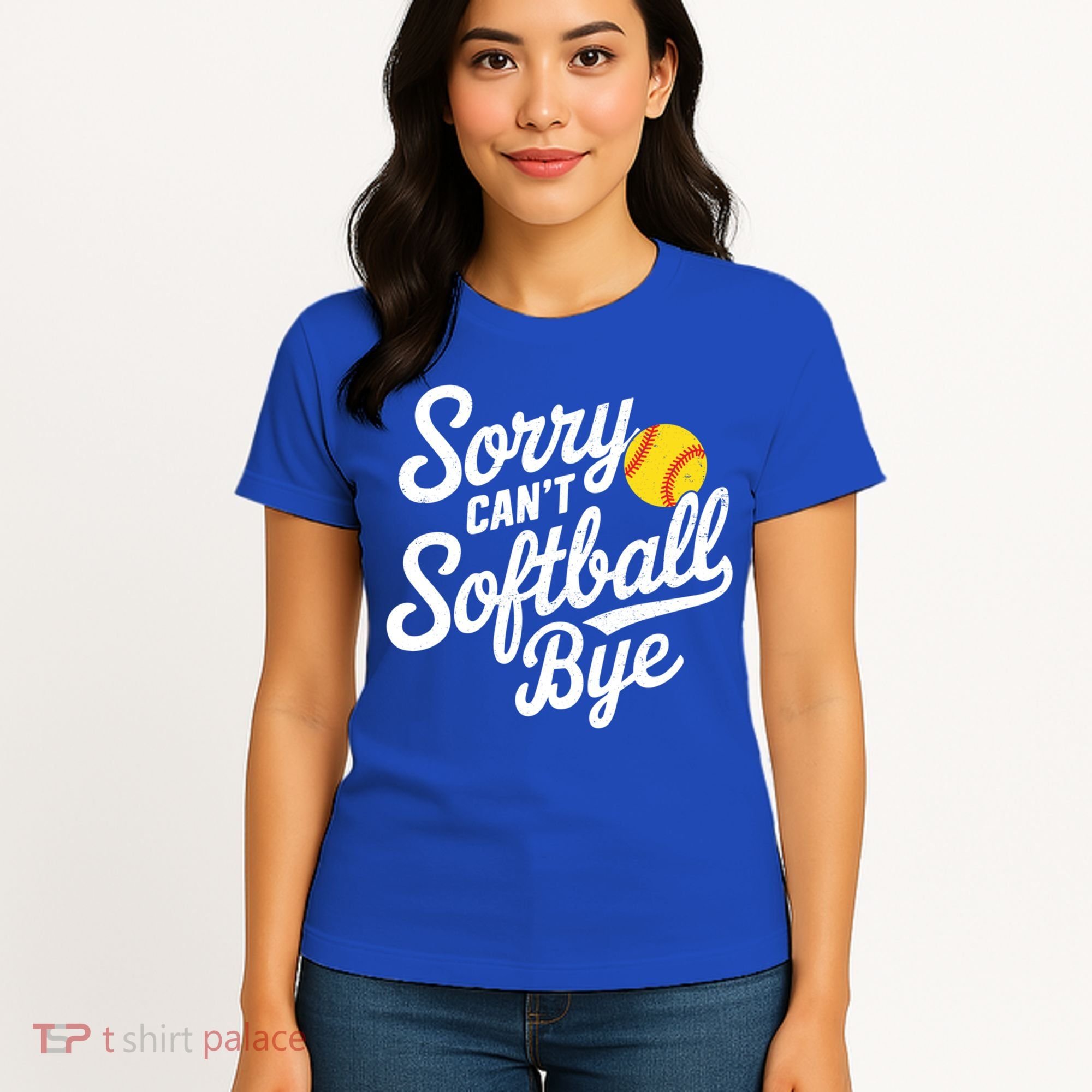 Sorry CanT Softball Bye Softball Mom Cute Gift Women's T-Shirt