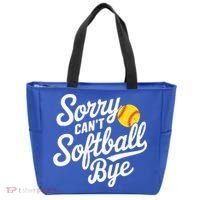 Sorry CanT Softball Bye Softball Mom Cute Gift Tote Bag thumb 0