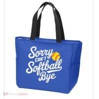 Sorry CanT Softball Bye Softball Mom Cute Gift Tote Bag thumb 3