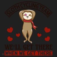 Sloth Cycling Team We'll Get There When We Get There Women's Sweatshirt thumb 2