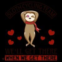 Sloth Cycling Team We'll Get There When We Get There Toddler Hoodie thumb 2