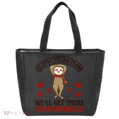 Sloth Cycling Team We'll Get There When We Get There Tote Bag