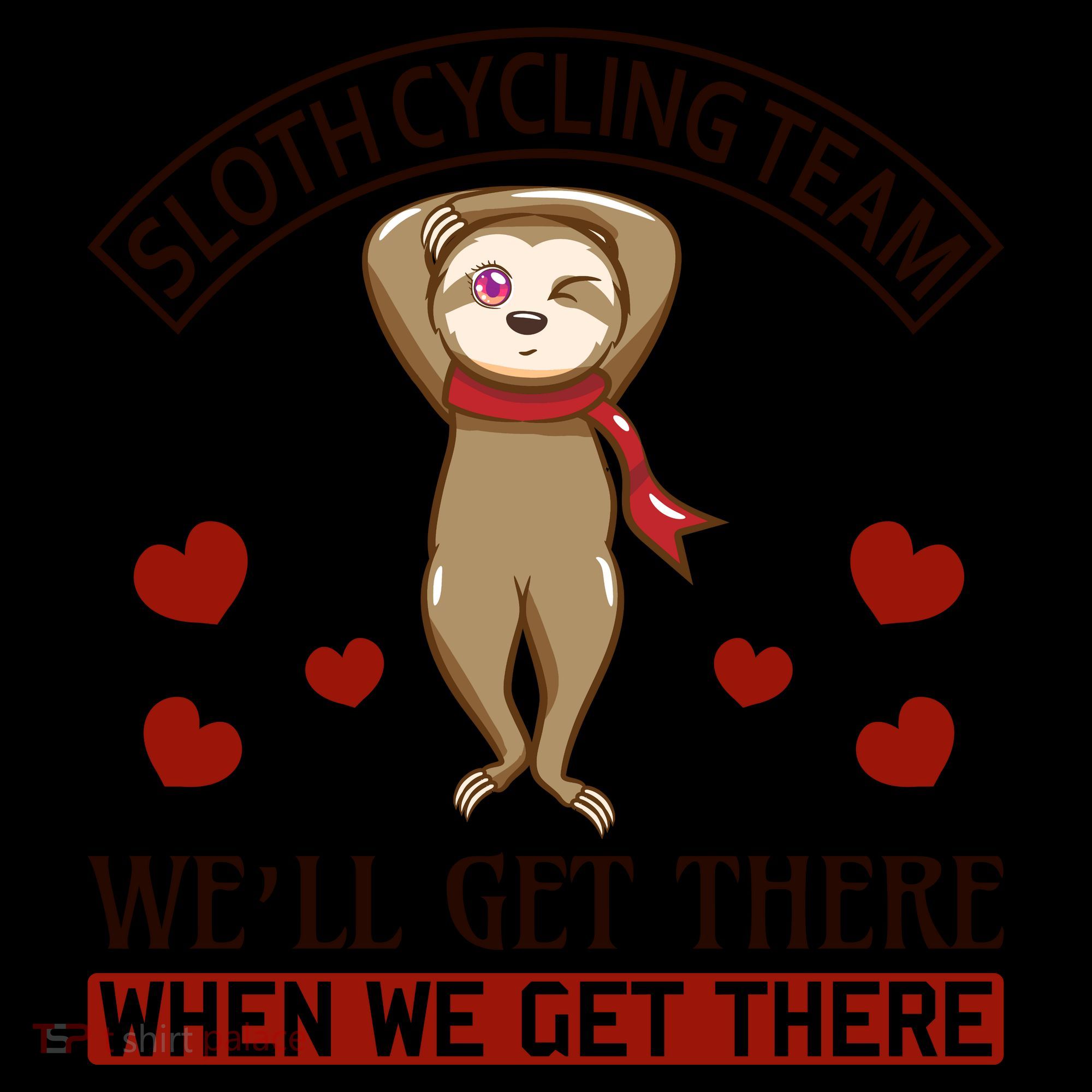 Sloth Cycling Team We'll Get There When We Get There Tote Bag