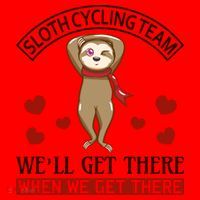 Sloth Cycling Team We'll Get There When We Get There Santa Hat thumb 1