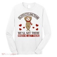 Sloth Cycling Team We'll Get There When We Get There Long Sleeve Shirt thumb 0