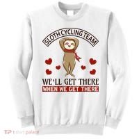 Sloth Cycling Team We'll Get There When We Get There Sweatshirt thumb 0