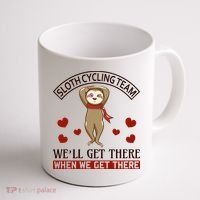 Sloth Cycling Team We'll Get There When We Get There Coffee Mug thumb 1