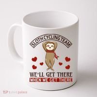 Sloth Cycling Team We'll Get There When We Get There Coffee Mug thumb 0