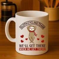 Sloth Cycling Team We'll Get There When We Get There Coffee Mug thumb 4