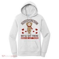 Sloth Cycling Team We'll Get There When We Get There Women's Hoodie thumb 0