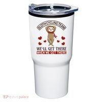 Sloth Cycling Team We'll Get There When We Get There Tumbler thumb 0