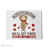 Sloth Cycling Team We'll Get There When We Get There Mousepad thumb 0