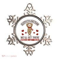 Sloth Cycling Team We'll Get There When We Get There Ornament thumb 0