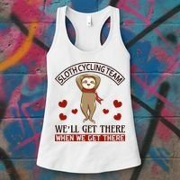 Sloth Cycling Team We'll Get There When We Get There Women's Tank Top thumb 3