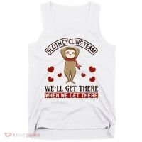 Sloth Cycling Team We'll Get There When We Get There Tank Top thumb 0