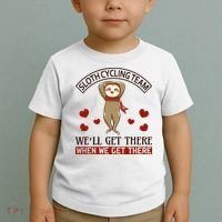 Sloth Cycling Team We'll Get There When We Get There Toddler T-Shirt thumb 2