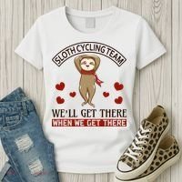 Sloth Cycling Team We'll Get There When We Get There Women's T-Shirt thumb 3