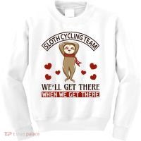 Sloth Cycling Team We'll Get There When We Get There Kids Sweatshirt thumb 0