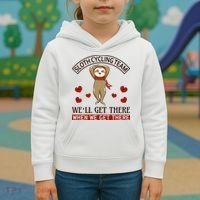 Sloth Cycling Team We'll Get There When We Get There Kids Hoodie thumb 3