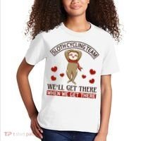 Sloth Cycling Team We'll Get There When We Get There Kids T-Shirt thumb 2