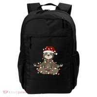 Sloth Christmas Tree Funny Yoga Sloth Backpack thumb 0