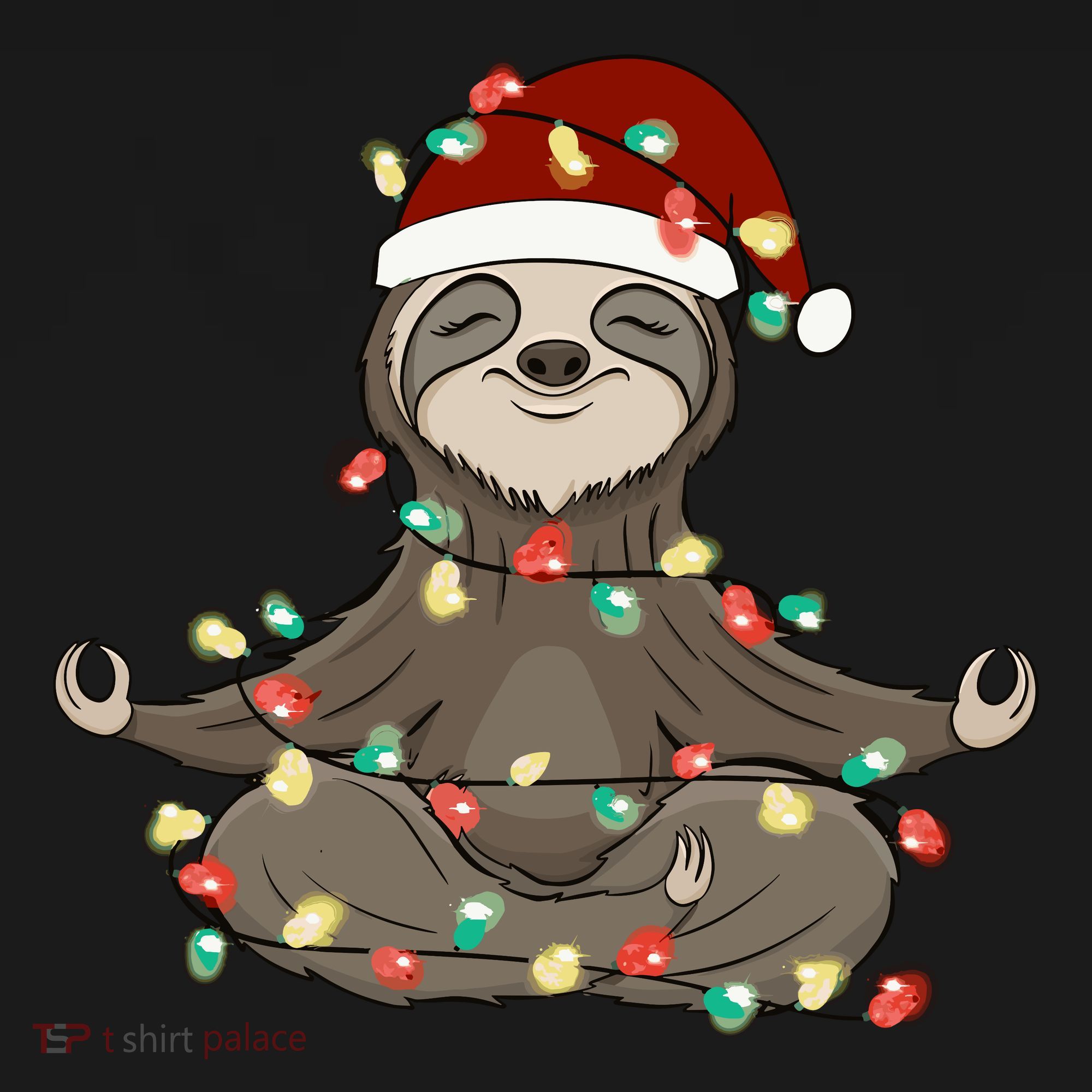 Sloth Christmas Tree Funny Yoga Sloth Backpack