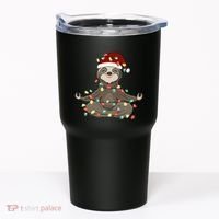 Sloth Christmas Tree Funny Yoga Sloth Tumbler thumb 0
