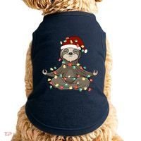 Sloth Christmas Tree Funny Yoga Sloth Doggie Tank thumb 0