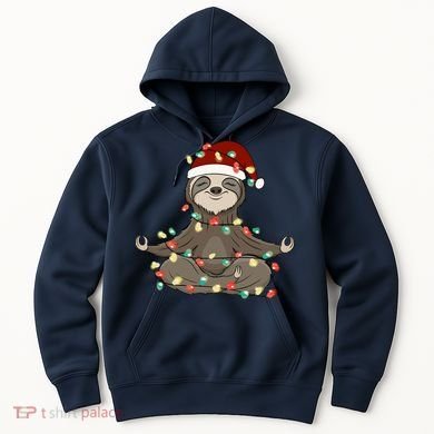 Sloth Christmas Tree Funny Yoga Sloth Hoodie