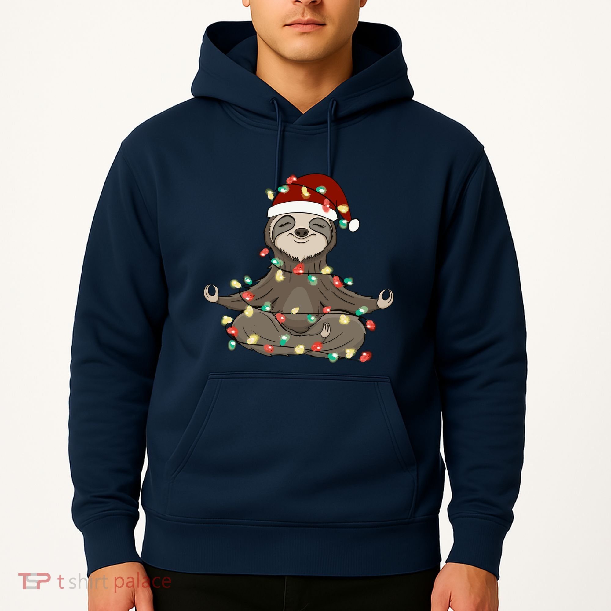 Sloth Christmas Tree Funny Yoga Sloth Hoodie