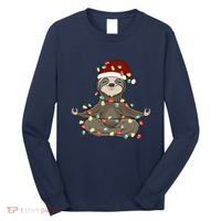Sloth Christmas Tree Funny Yoga Sloth Long Sleeve Shirt thumb 0