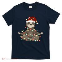 Sloth Christmas Tree Funny Yoga Sloth T-Shirt thumb 0