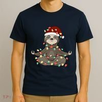 Sloth Christmas Tree Funny Yoga Sloth T-Shirt thumb 3